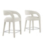 Pinnacle Boucle Upholstered Counter Stool Set of 2 by Modway