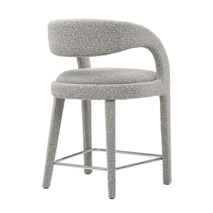 Pinnacle Boucle Upholstered Counter Stool Set of 2 by Modway