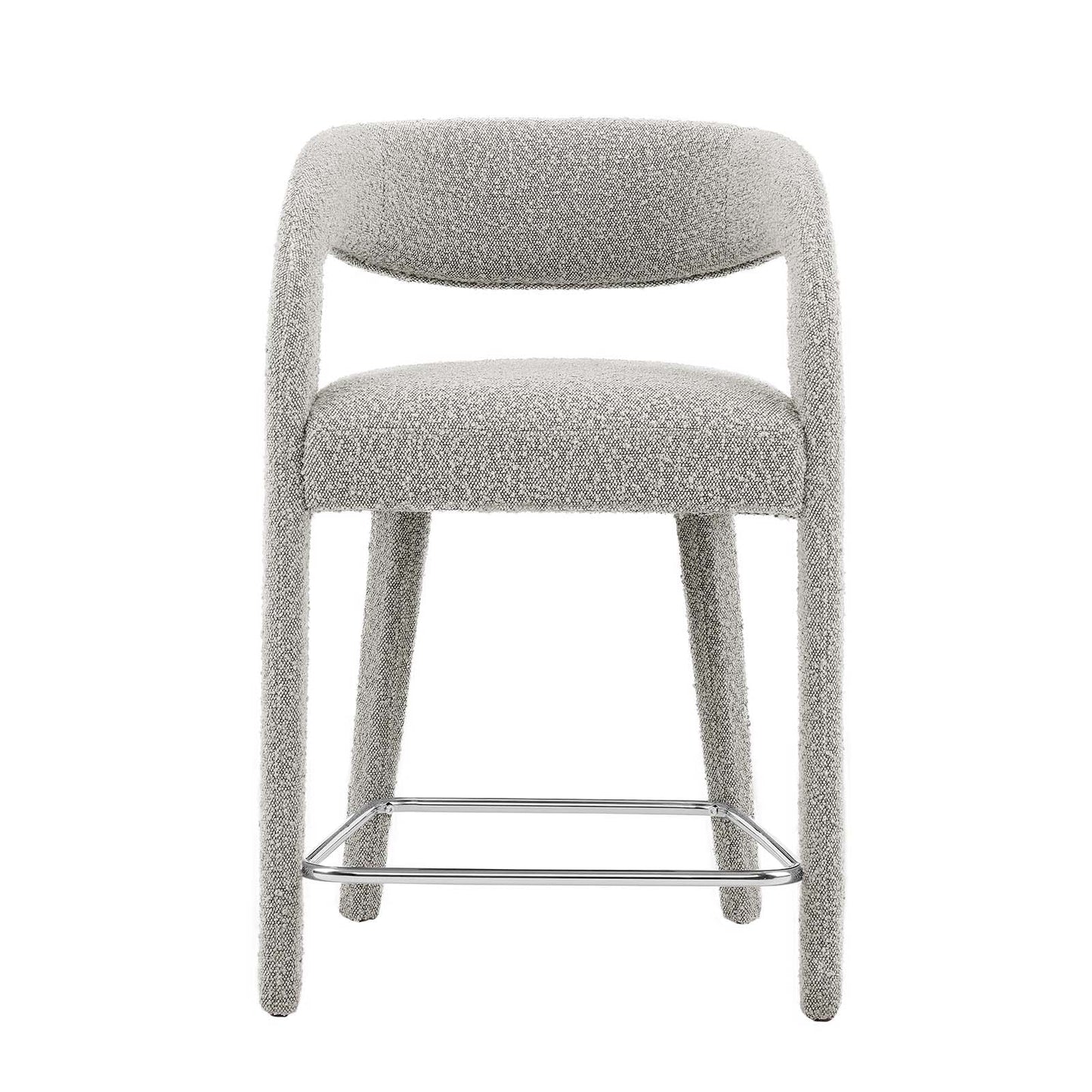 Pinnacle Boucle Upholstered Counter Stool Set of 2 by Modway