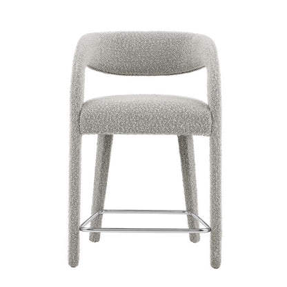 Pinnacle Boucle Upholstered Counter Stool Set of 2 by Modway