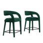 Pinnacle Performance Velvet Counter Stool Set of 2 by Modway