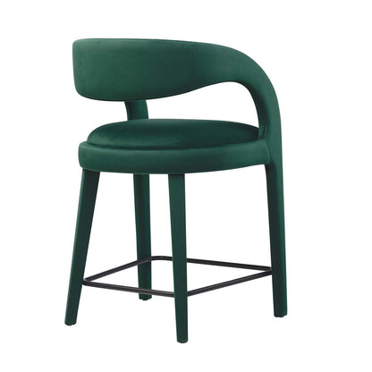 Pinnacle Performance Velvet Counter Stool Set of 2 by Modway