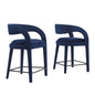 Pinnacle Performance Velvet Counter Stool Set of 2 by Modway