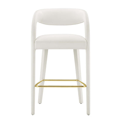 Pinnacle Performance Velvet Bar Stool Set of 2 by Modway