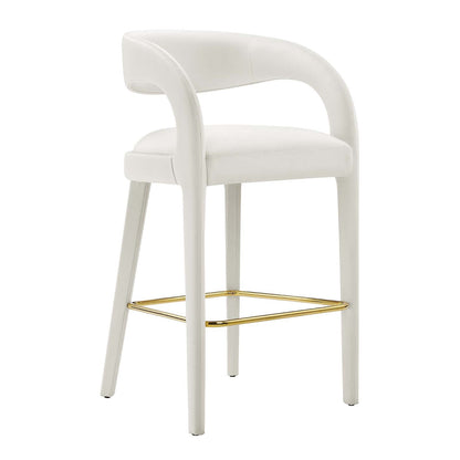 Pinnacle Performance Velvet Bar Stool Set of 2 by Modway