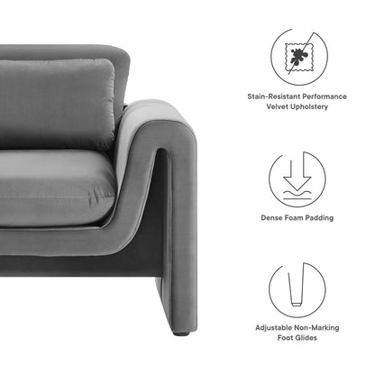 Waverly Performance Velvet Armchair by Modway