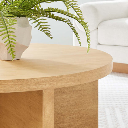 Silas Round Wood Coffee Table by Modway