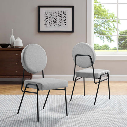 Craft Upholstered Fabric Dining Side Chairs Set of 2 by Modway