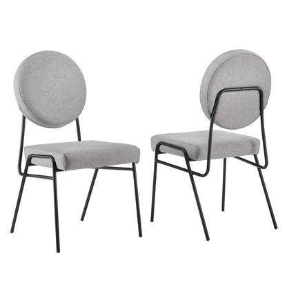 Craft Upholstered Fabric Dining Side Chairs Set of 2 by Modway