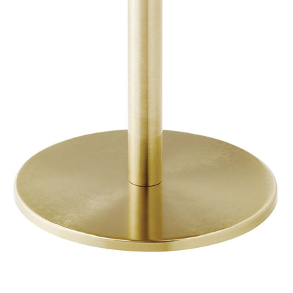 Viva Round White Marble Side Table by Modway