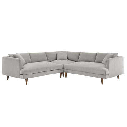 Zoya 3 Piece Down Filled Overstuffed Sectional Sofa by Modway
