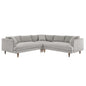 Zoya 3 Piece Down Filled Overstuffed Sectional Sofa by Modway
