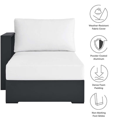 Tahoe Outdoor Patio Powder-Coated Aluminum Modular Left-Facing Chaise Lounge by Modway