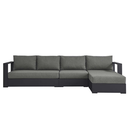 Tahoe 3-Piece Outdoor Patio Powder-Coated Aluminum Right-Facing Chaise Sectional Sofa Set by Modway