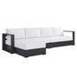Tahoe 3-Piece Outdoor Patio Powder-Coated Aluminum Left-Facing Chaise Sectional Sofa Set by Modway
