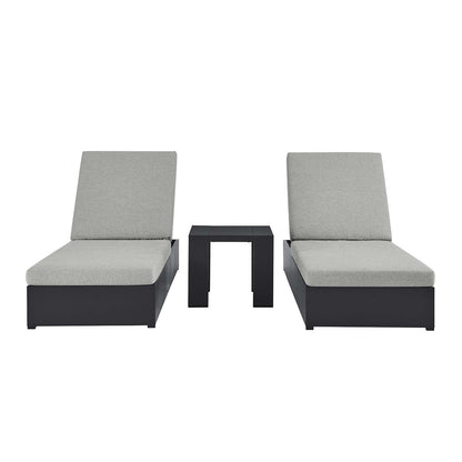 Tahoe 3-Piece Outdoor Patio Powder-Coated Aluminum Chaise Lounge Set by Modway