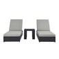Tahoe 3-Piece Outdoor Patio Powder-Coated Aluminum Chaise Lounge Set by Modway