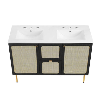 Chaucer 48" Double Sink Bathroom Vanity by Modway