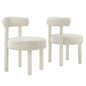 Toulouse Boucle Fabric Dining Chair Set of 2 by Modway