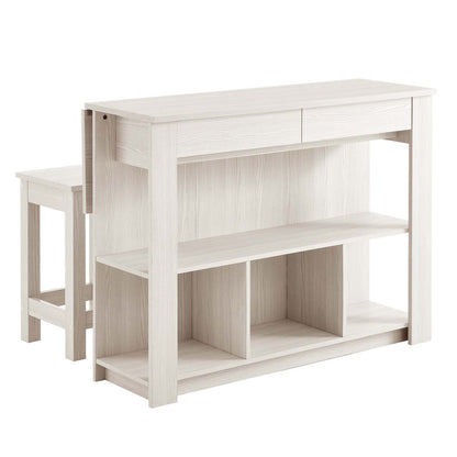 Meadowbrook 3-Piece Kitchen Island and Stool Set by Modway