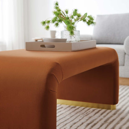 Koda Performance Velvet Waterfall Ottoman by Modway