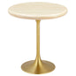 Lippa 20" Round Faux Travertine Side Table by Modway