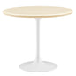 Lippa 36" Round Faux Travertine Dining Table by Modway