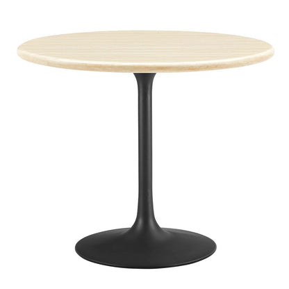 Lippa 36" Round Faux Travertine Dining Table by Modway