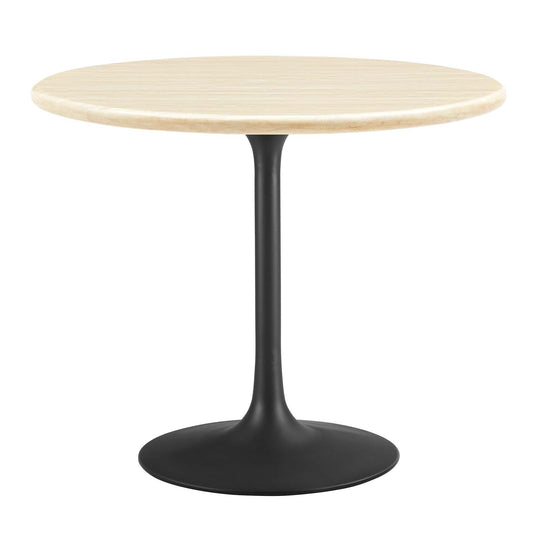 Lippa 36" Round Faux Travertine Dining Table by Modway