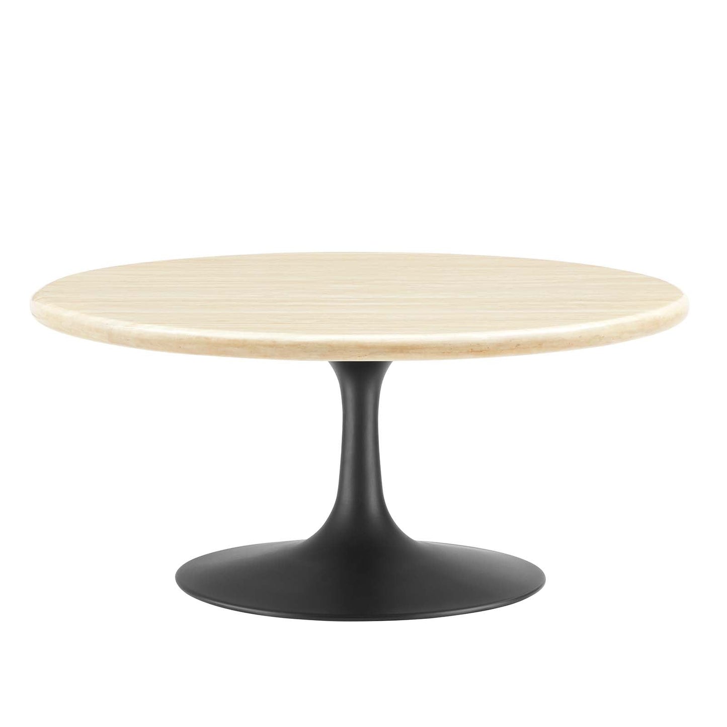 Lippa 36" Round Faux Travertine Coffee Table by Modway