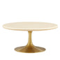 Lippa 36" Round Faux Travertine Coffee Table by Modway