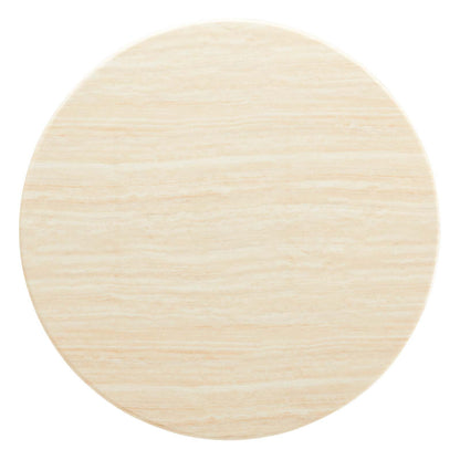 Lippa 48" Round Faux Travertine Dining Table by Modway