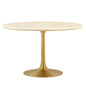 Lippa 48" Round Faux Travertine Dining Table by Modway