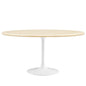 Lippa 60" Oval Faux Travertine Dining Table by Modway
