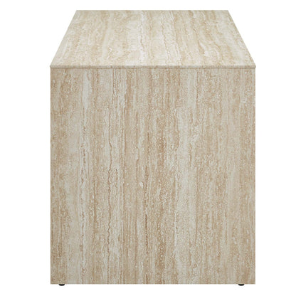 Mirella 53.5" Faux Travertine Bench by Modway