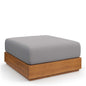 Tahoe Outdoor Patio Acacia Wood Ottoman by Modway