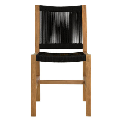 Vienna 7-Piece Outdoor Patio Teak and Rope Dining Set with Armless Chairs by Modway