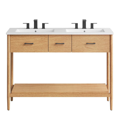Zaire 48" Double Sink Bathroom Vanity by Modway