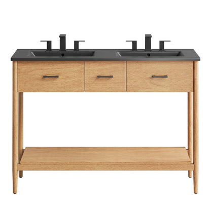 Zaire 48" Double Sink Bathroom Vanity by Modway