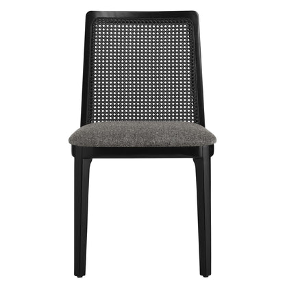 Monarch Wood and Rattan Dining Side Chair by Modway