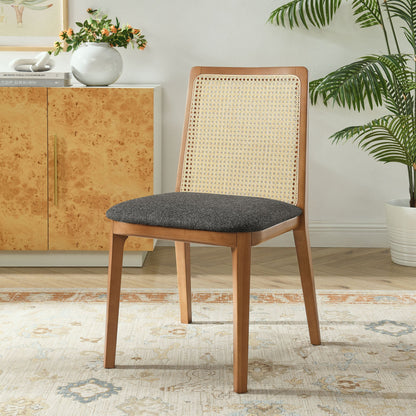 Monarch Wood and Rattan Dining Side Chair by Modway