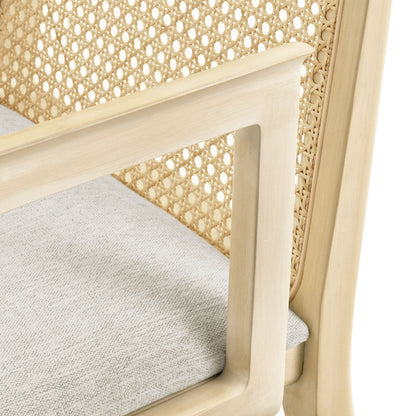 Monarch Wood and Rattan Dining Armchair by Modway