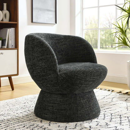 Vesta Chenille Fabric Upholstered Swivel Chair by Modway