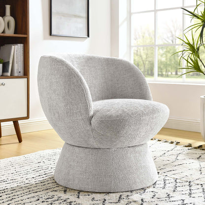Vesta Chenille Fabric Upholstered Swivel Chair by Modway