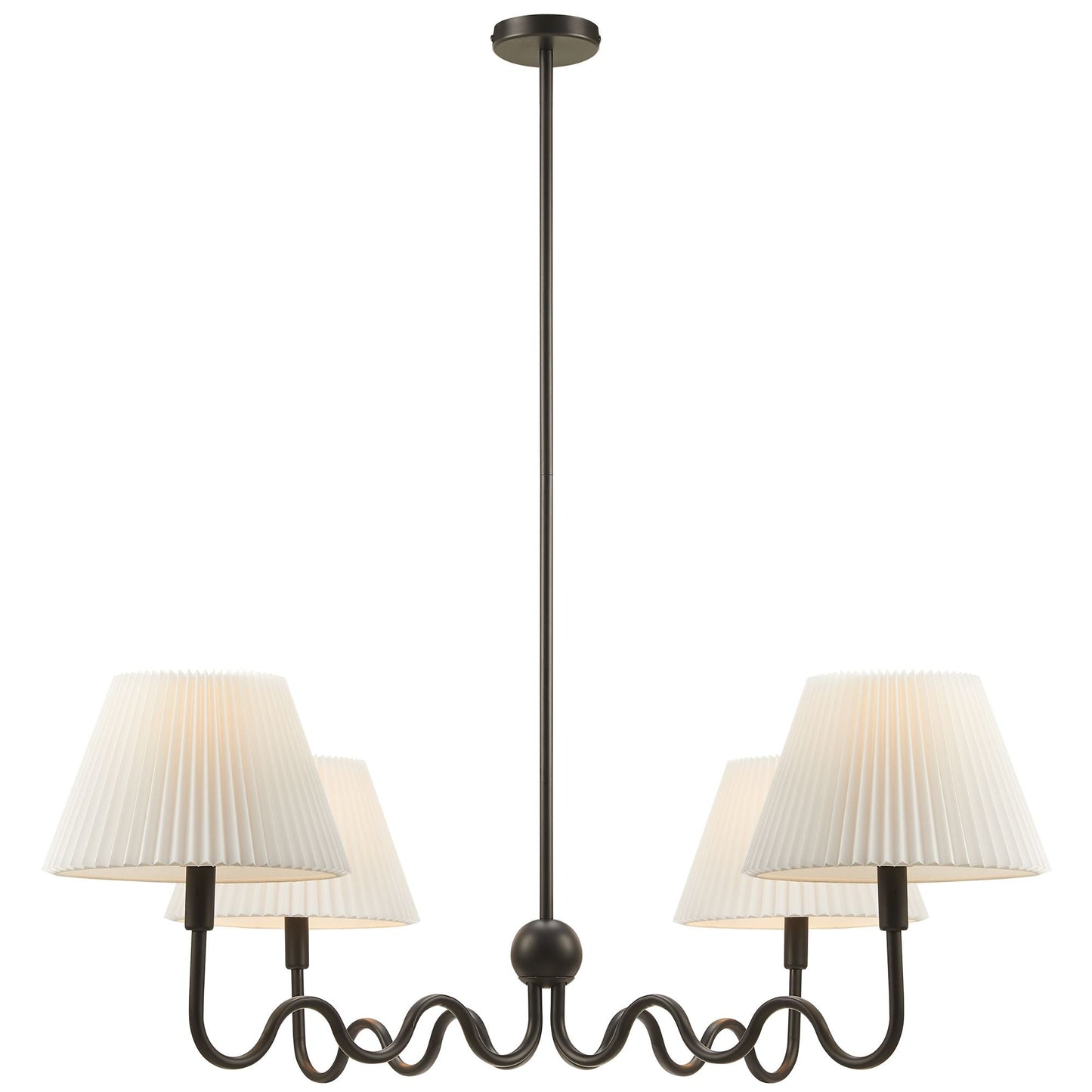 Wave Squiggle 4-Arm Pendant Light by Modway