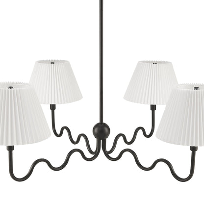 Wave Squiggle 4-Arm Pendant Light by Modway