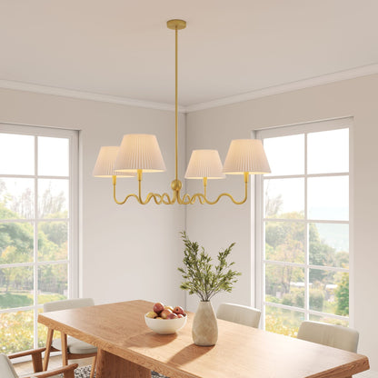 Wave Squiggle 4-Arm Pendant Light by Modway