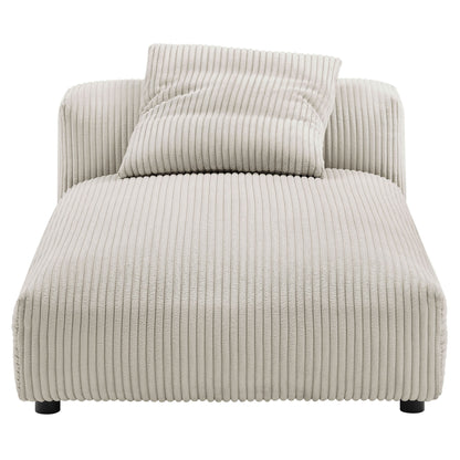 Solace Modular Corduroy Upholstered Armless Chaise Lounge by Modway