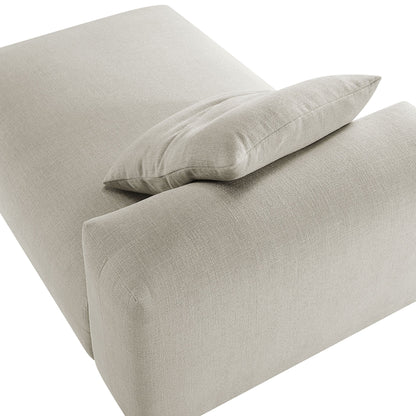 Solace Modular Upholstered Fabric Armless Chaise Lounge by Modway