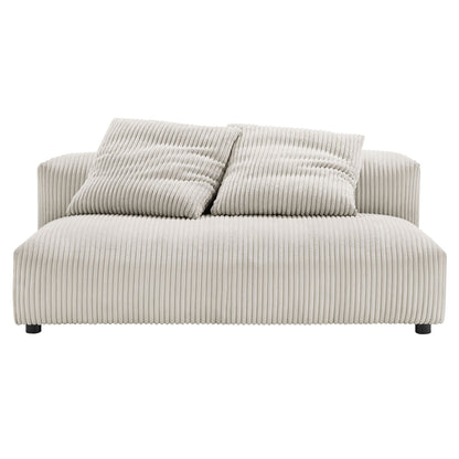 Solace 2-Piece Modular Corduroy Upholstered Sectional Sofa With Chaise by Modway